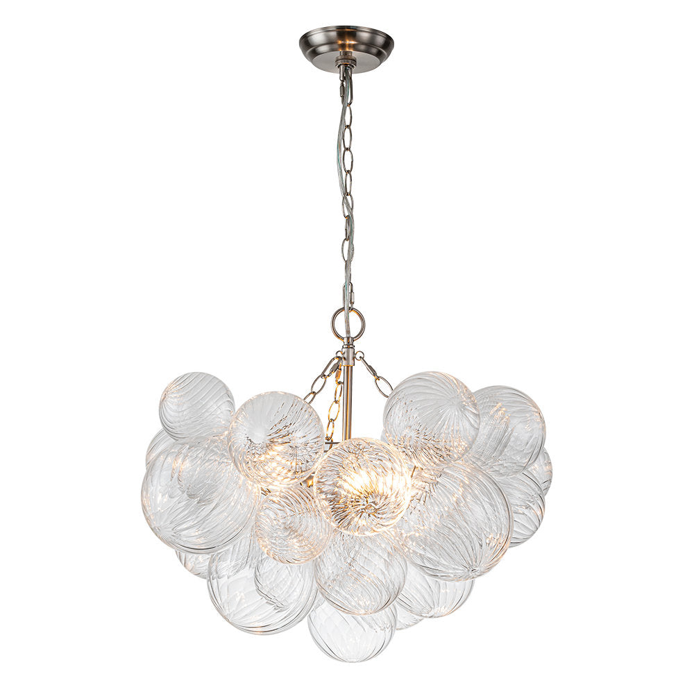 Glass Ball Bubbles Chandelier | Customizable Sizes, Gold Finish & Ideal for Living Room or Dining Area