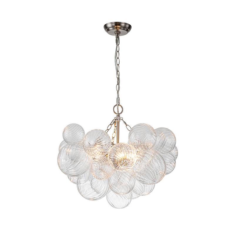 Glass Ball Bubbles Chandelier | Customizable Sizes, Gold Finish & Ideal for Living Room or Dining Area