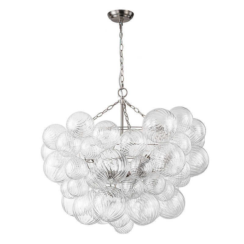 Glass Ball Bubbles Chandelier | Customizable Sizes, Gold Finish & Ideal for Living Room or Dining Area