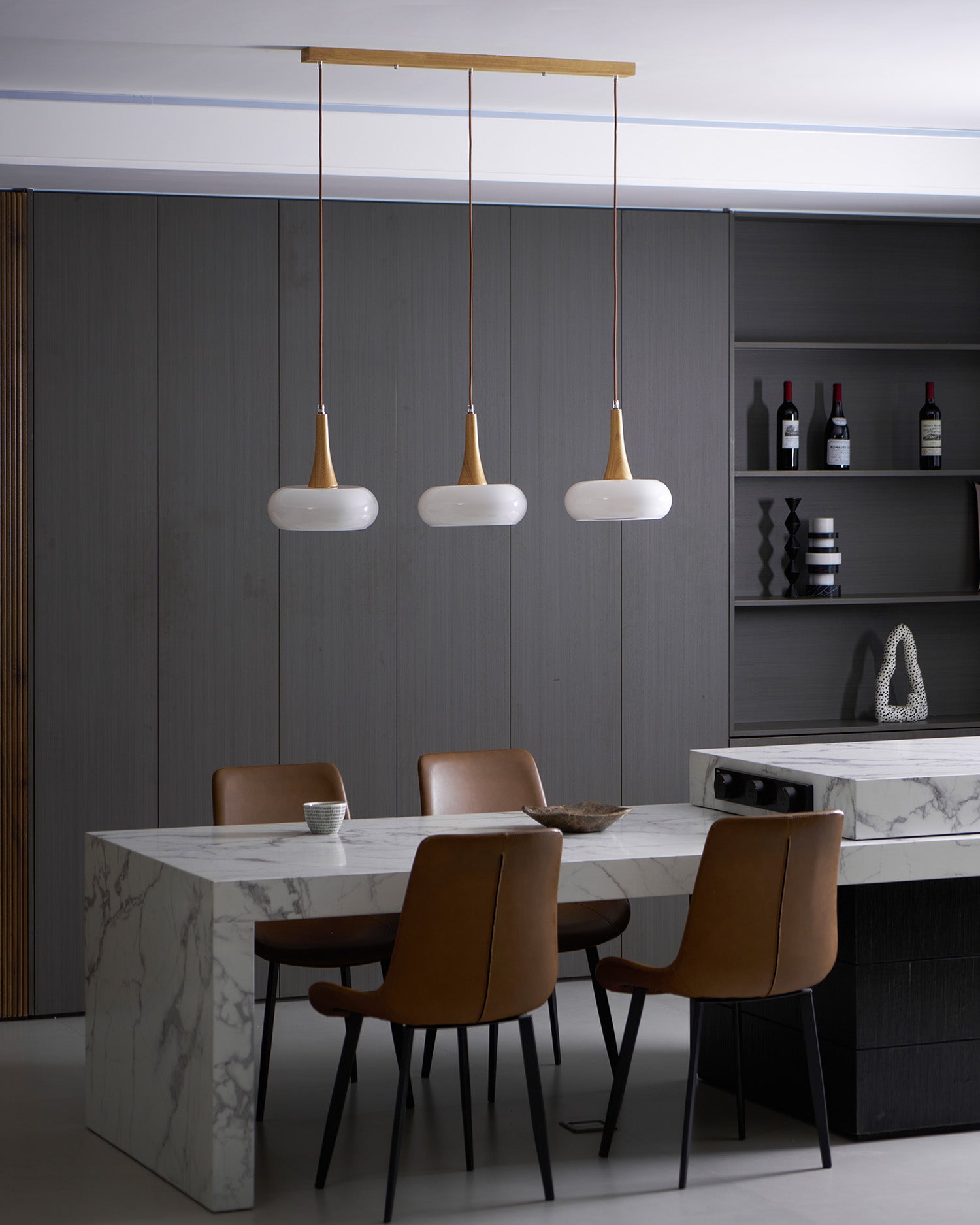 LED Pendant Lamp - Modern Adjustable Hanging Light Fixture for Kitchen Island & Dining Room