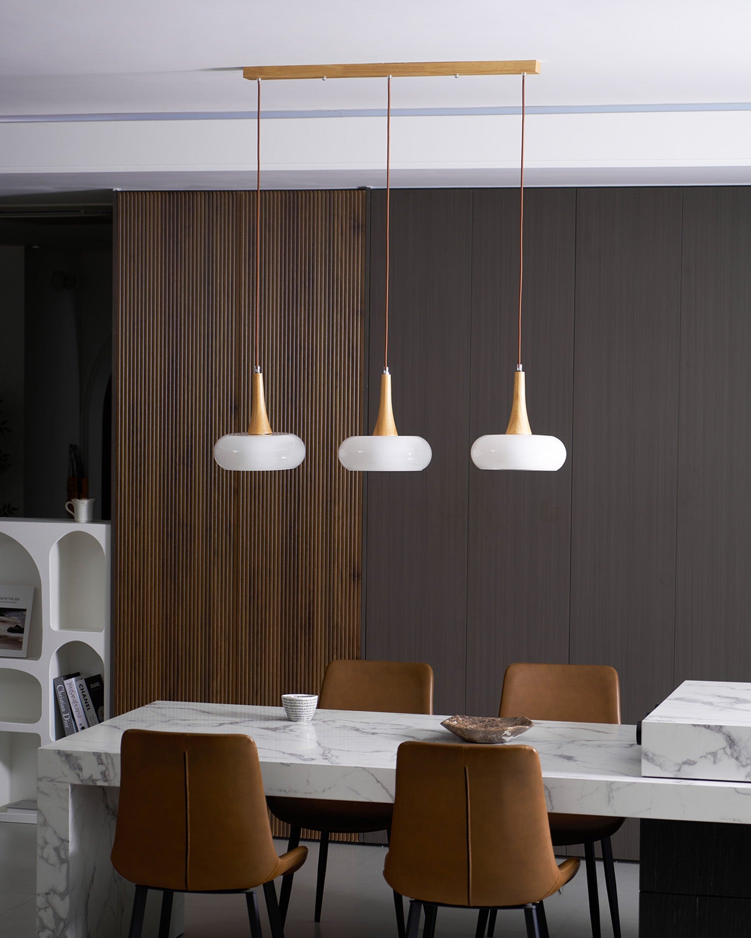 LED Pendant Lamp - Modern Adjustable Hanging Light Fixture for Kitchen Island & Dining Room
