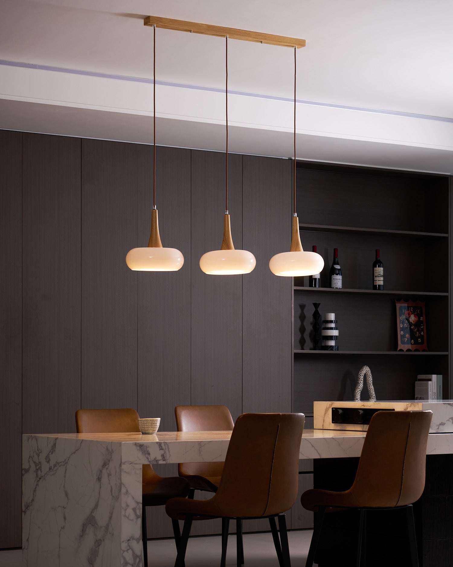 LED Pendant Lamp - Modern Adjustable Hanging Light Fixture for Kitchen Island & Dining Room