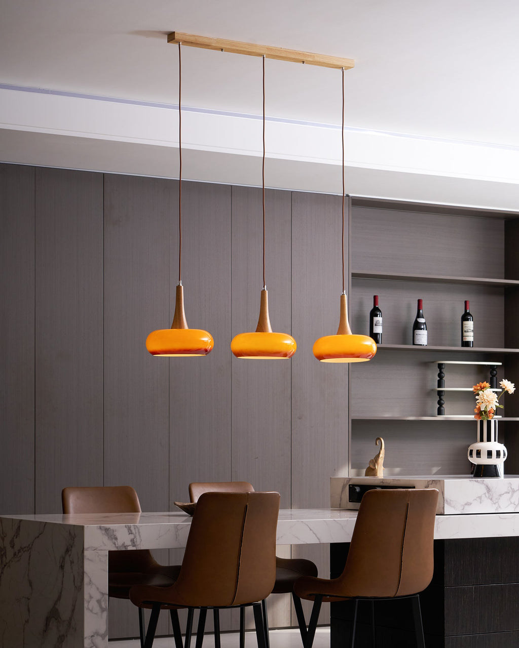 LED Pendant Lamp - Modern Adjustable Hanging Light Fixture for Kitchen Island & Dining Room