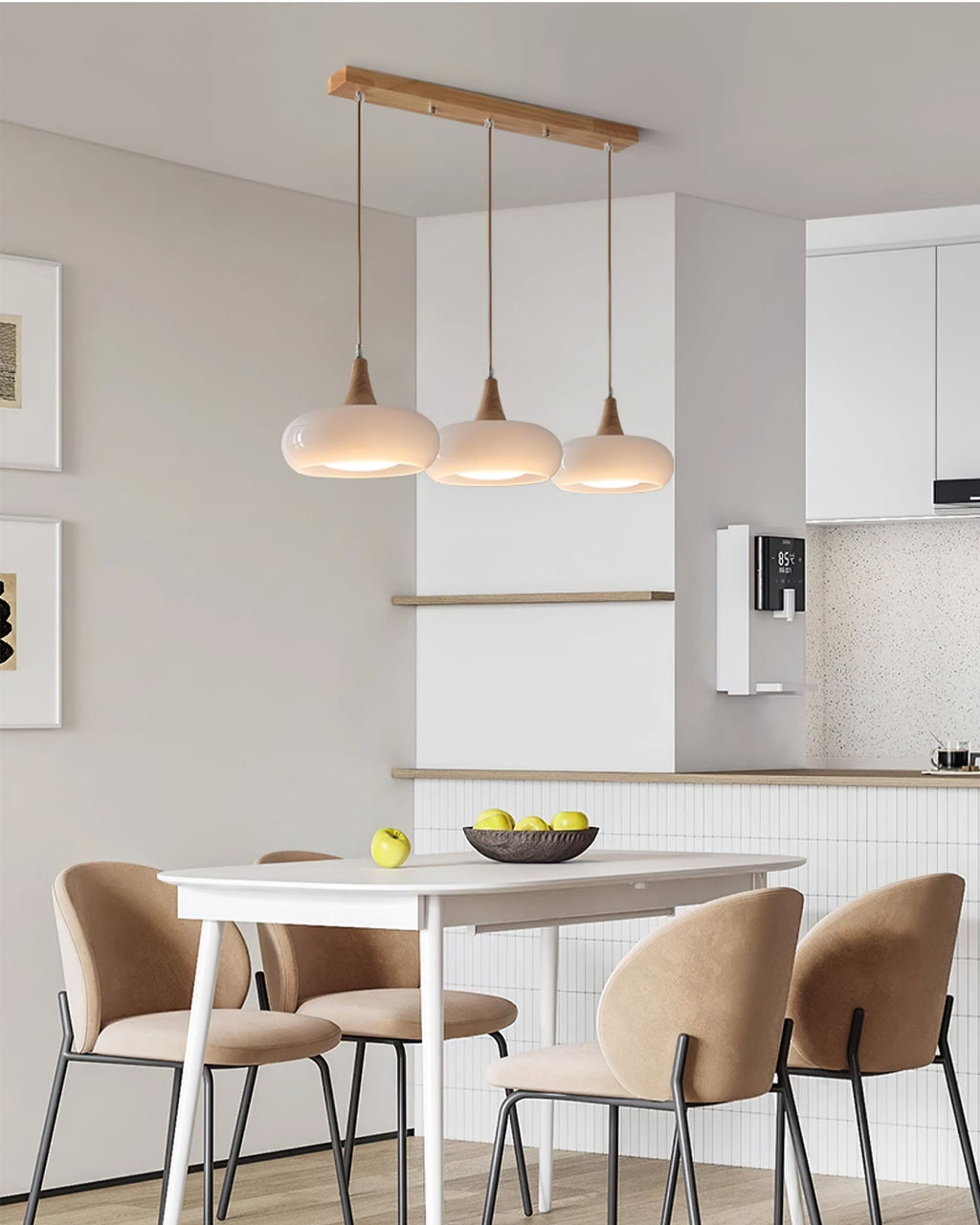 LED Pendant Lamp - Modern Adjustable Hanging Light Fixture for Kitchen Island & Dining Room