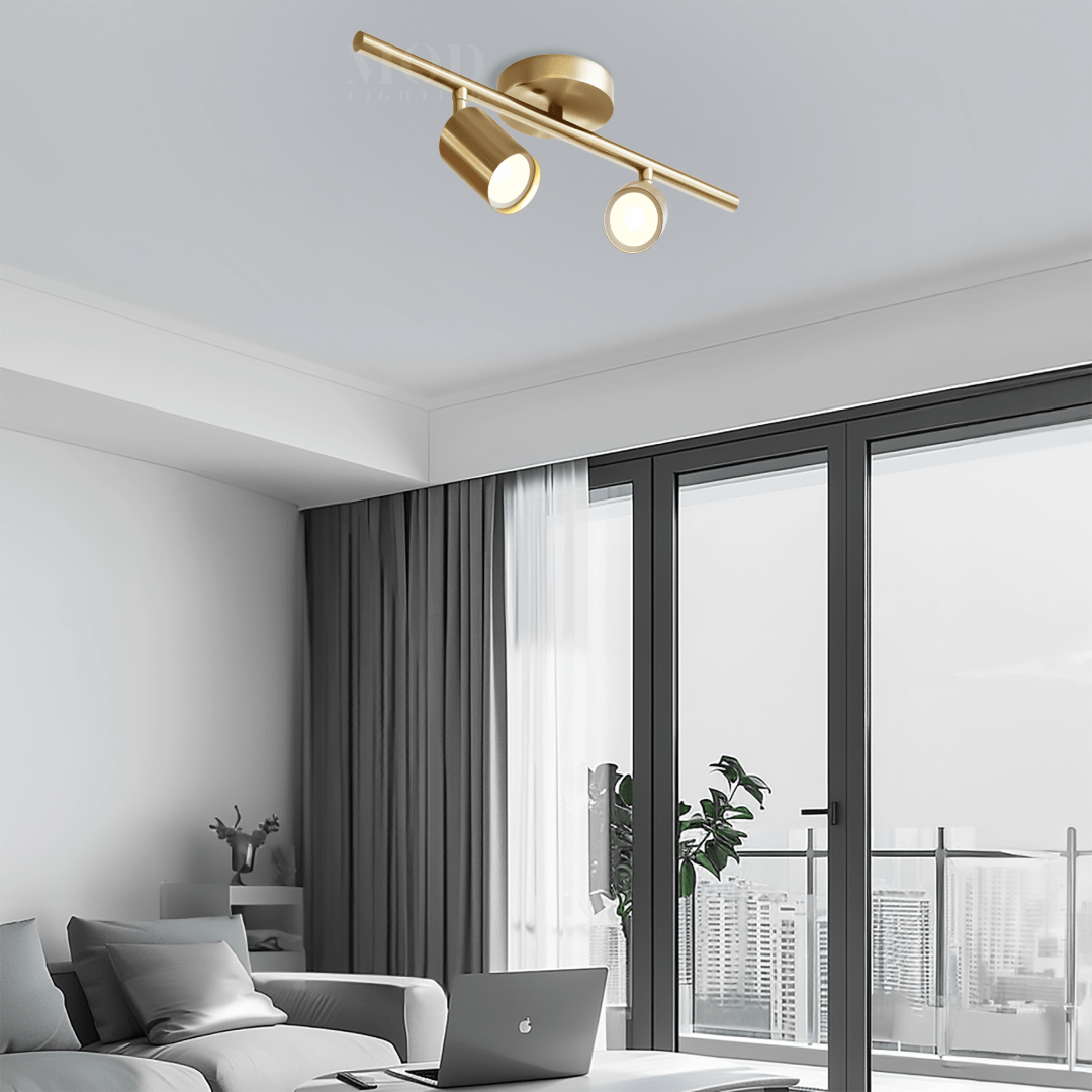 Modern Mid-Century Task Lighting – Sleek Adjustable Light Fixture in Brushed Gold or Matte Black for Living Rooms & Offices