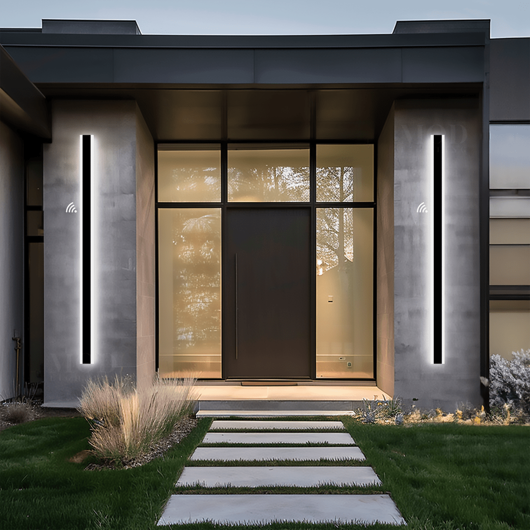 LED Motion Sensor Light - Wireless Outdoor Security Light with Adjustable Brightness for Pathways, Garages, and Entryways