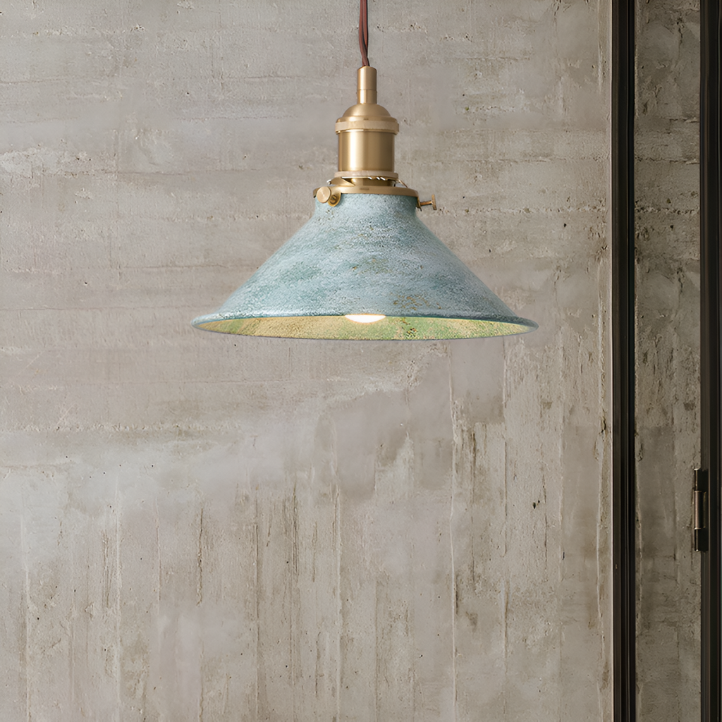 Industrial Vintage Pendant Light Fixture with Metal Shade for Kitchen Island, Bar & Dining Room Lighting