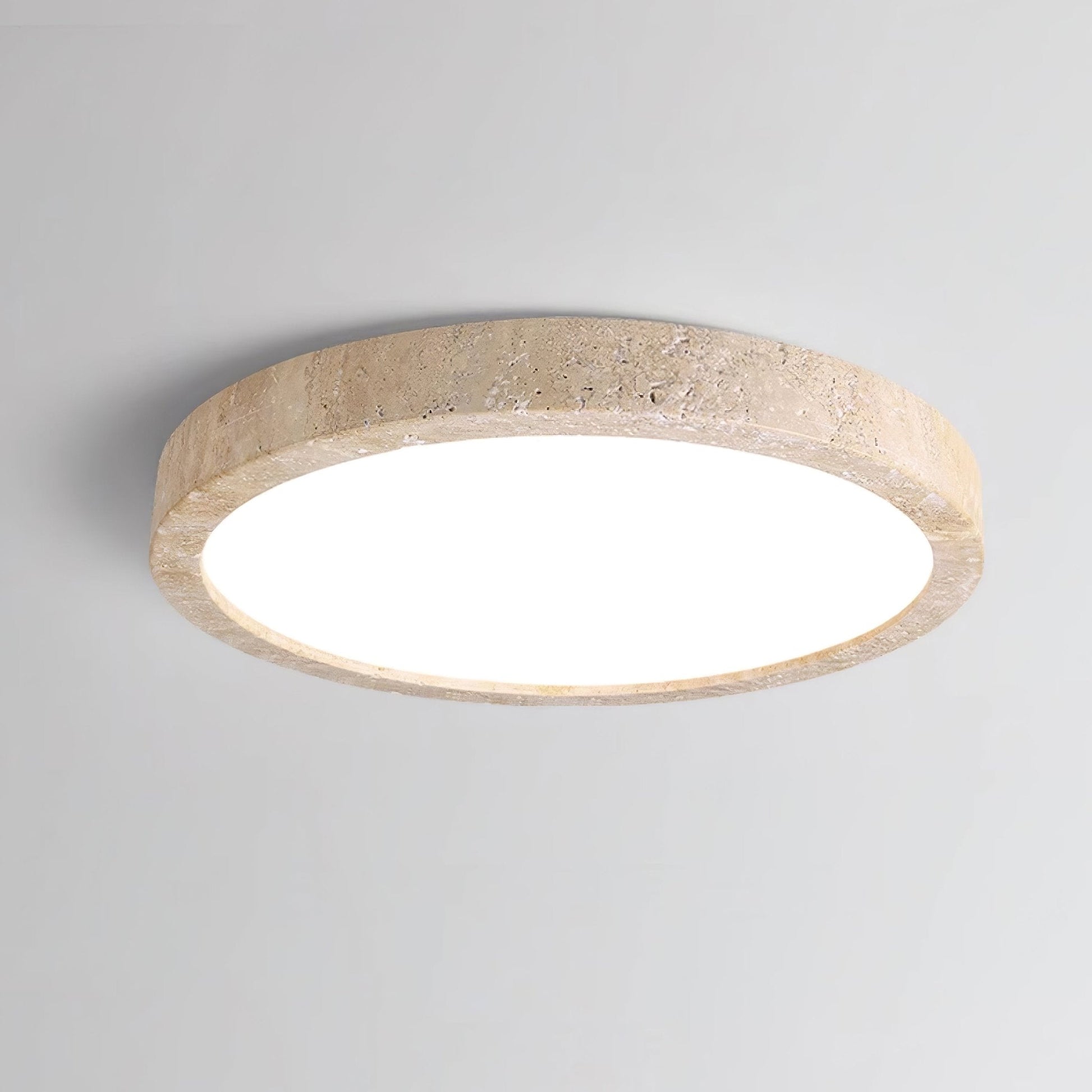 Travertine Ceiling Light | Dimmable, Warm & Cool Light Options for Modern Indoor Spaces