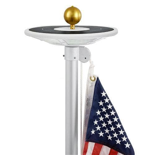 Solar Flag Pole Light with 266 LEDs, 4200 Lumens Brightness, Dusk to Dawn Outdoor Lighting for Flagpoles and Gardens