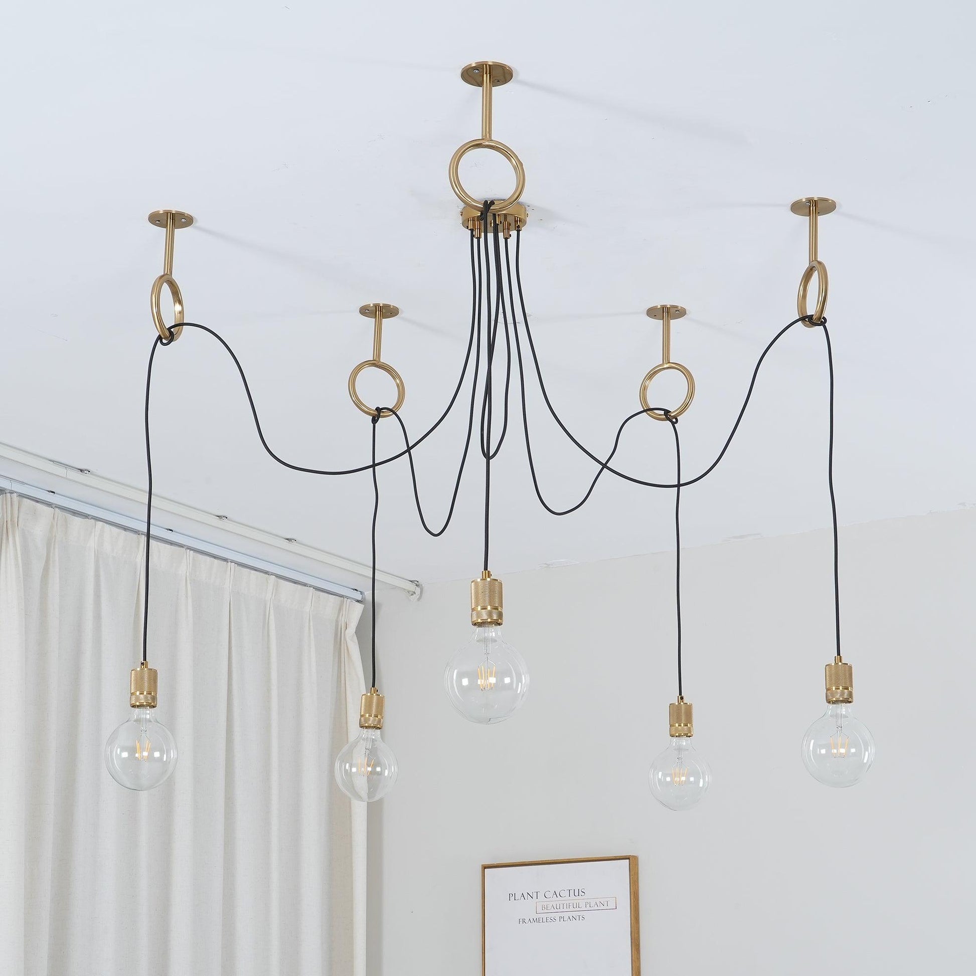 Industrial Spider Chandelier | Customizable Metal Pendant Light with 3-5-8 Heads for Indoor Use