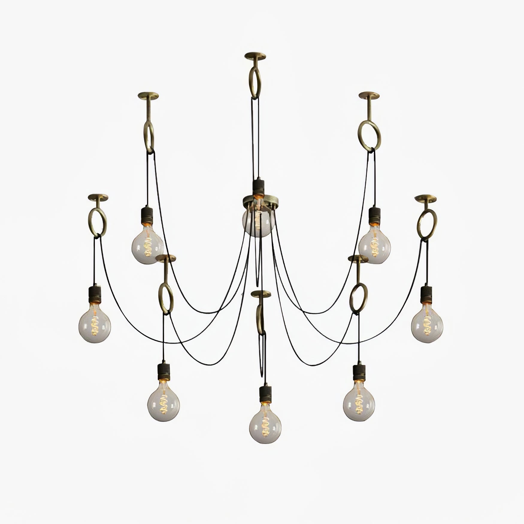 Industrial Spider Chandelier | Customizable Metal Pendant Light with 3-5-8 Heads for Indoor Use