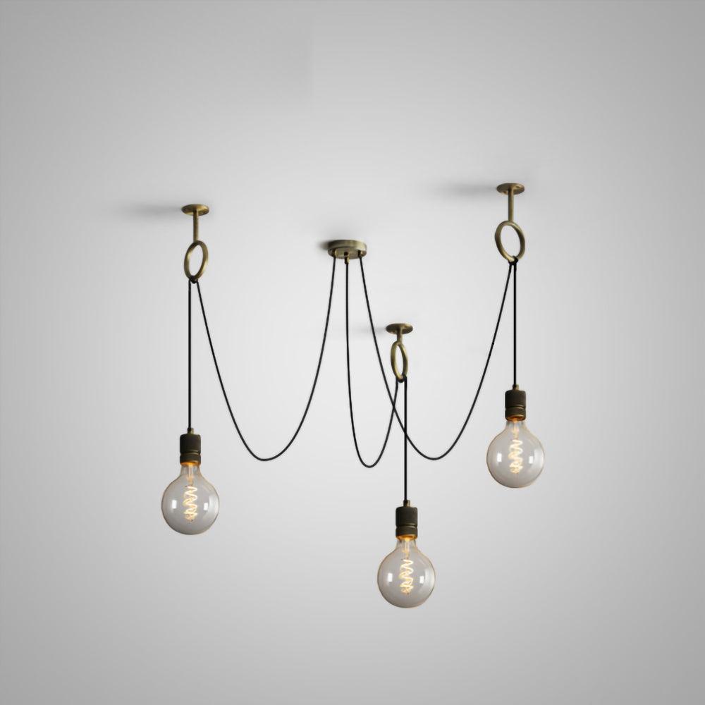 Industrial Spider Chandelier | Customizable Metal Pendant Light with 3-5-8 Heads for Indoor Use