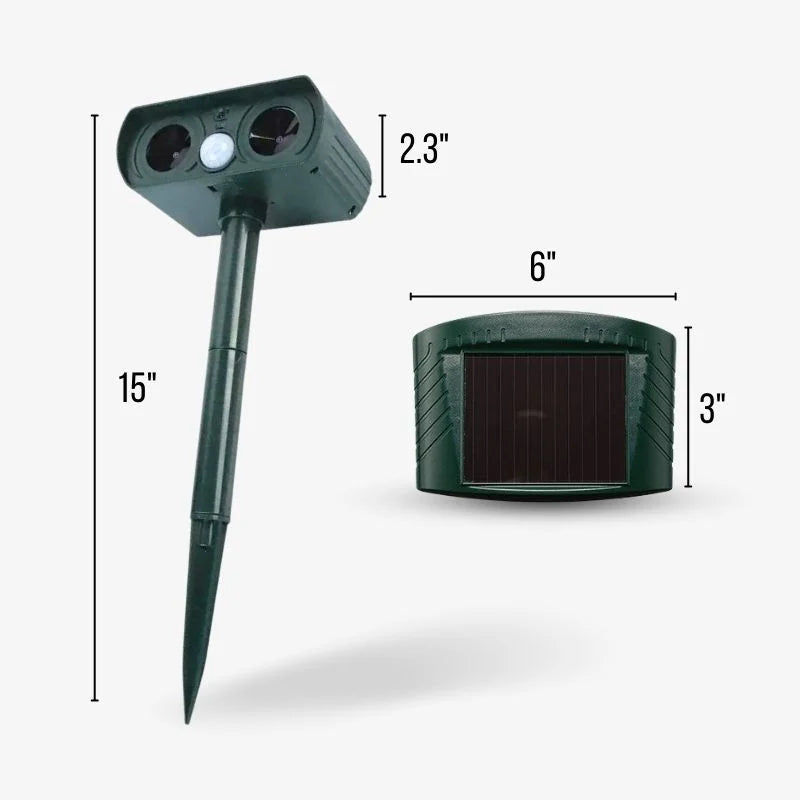 Solar Outdoor Ultrasonic Repeller for Garden Defense Squirrels