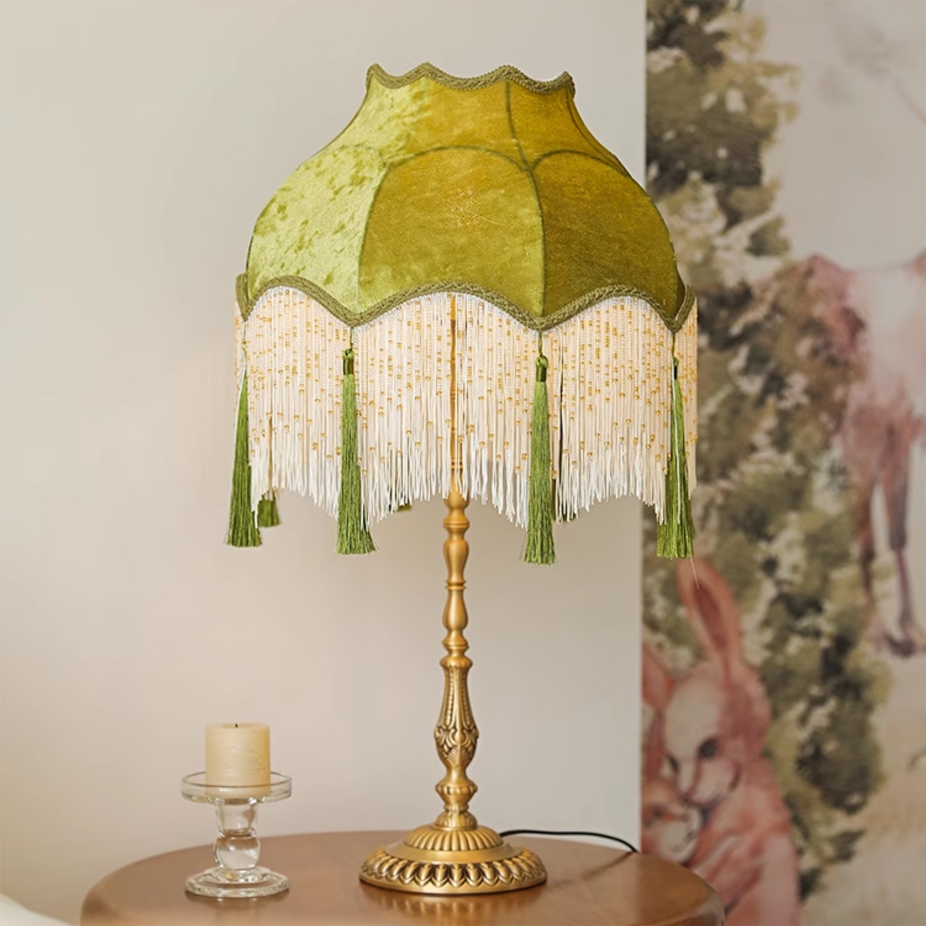 Fabric Table Lamp - Modern Design with Adjustable Shade for Living Room & Bedroom Lighting