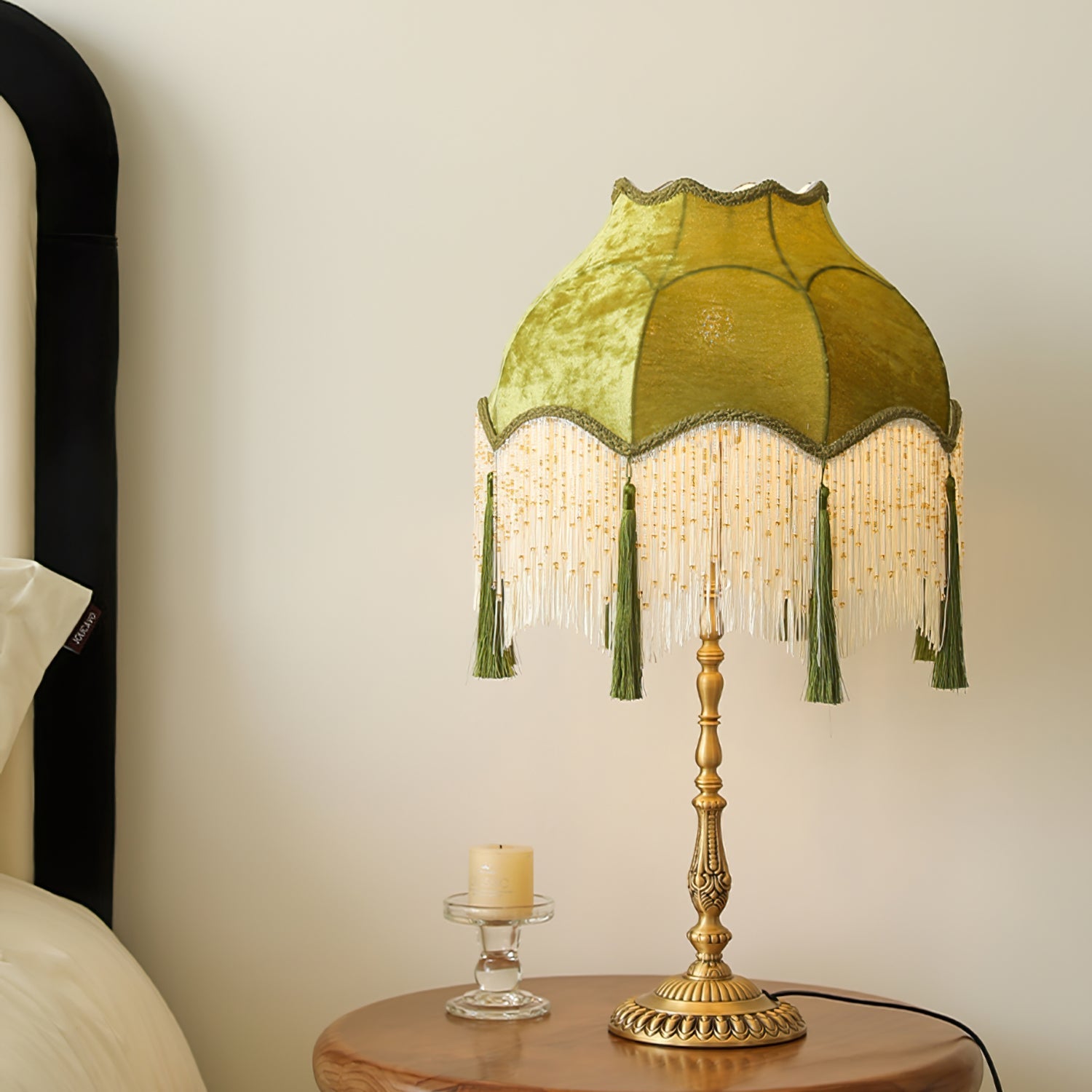 Fabric Table Lamp - Modern Design with Adjustable Shade for Living Room & Bedroom Lighting