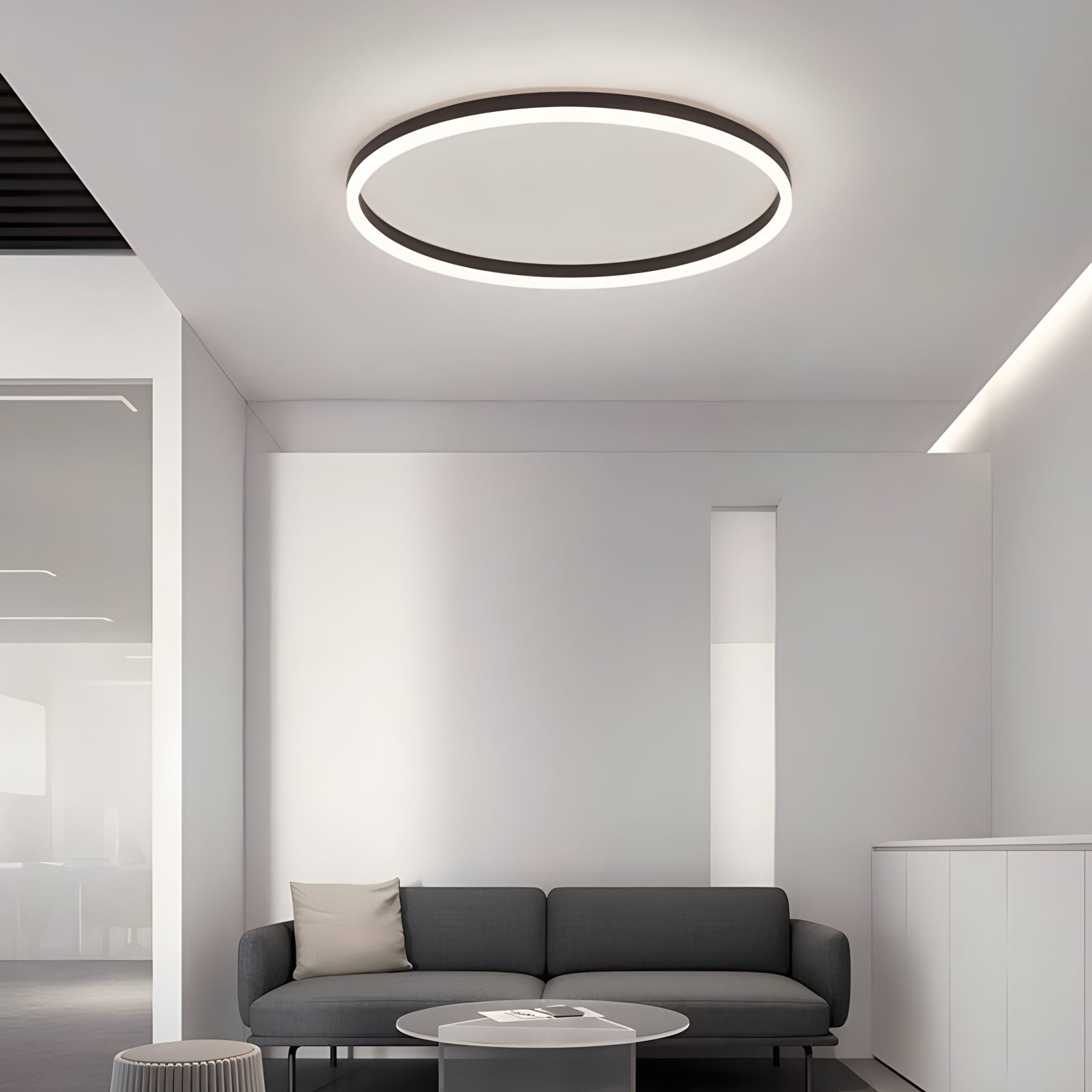 Nordic Circular LED Ceiling Lamp | Energy-Smart, Gentle Diffused Glow & Ideal for Bedroom, Hallway or Living Area