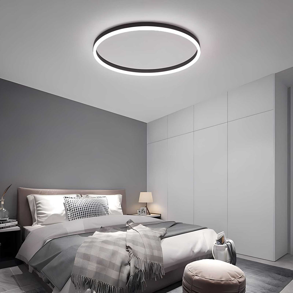 Nordic Circular LED Ceiling Lamp | Energy-Smart, Gentle Diffused Glow & Ideal for Bedroom, Hallway or Living Area