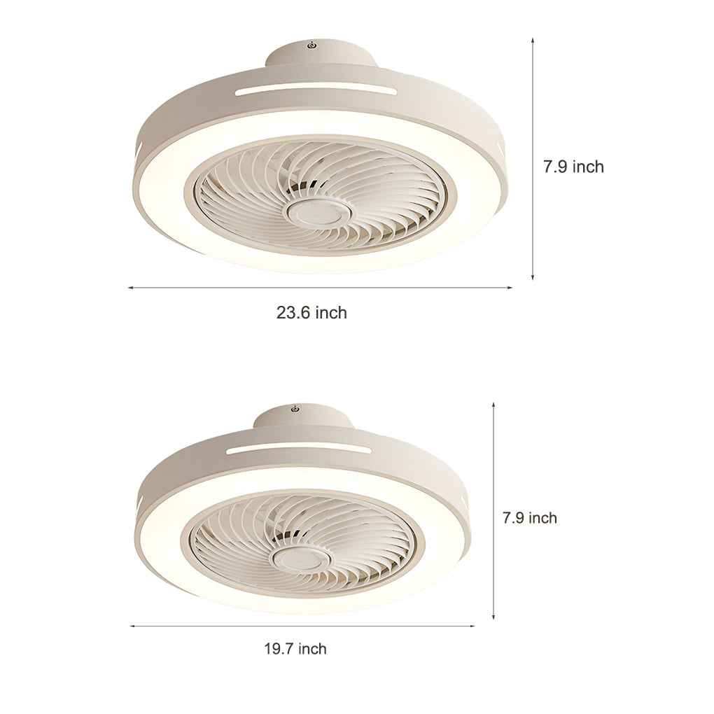 Inverter Ceiling Light with Fan: Compact Folding Blade Design Hidden Recessed Light and Fan Combo for Indoor Use Smart, Low Height Nordic Style, Ideal for Kitchens and Small Spaces