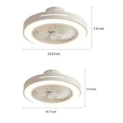 Inverter Ceiling Light with Fan: Compact Folding Blade Design Hidden Recessed Light and Fan Combo for Indoor Use Smart, Low Height Nordic Style, Ideal for Kitchens and Small Spaces