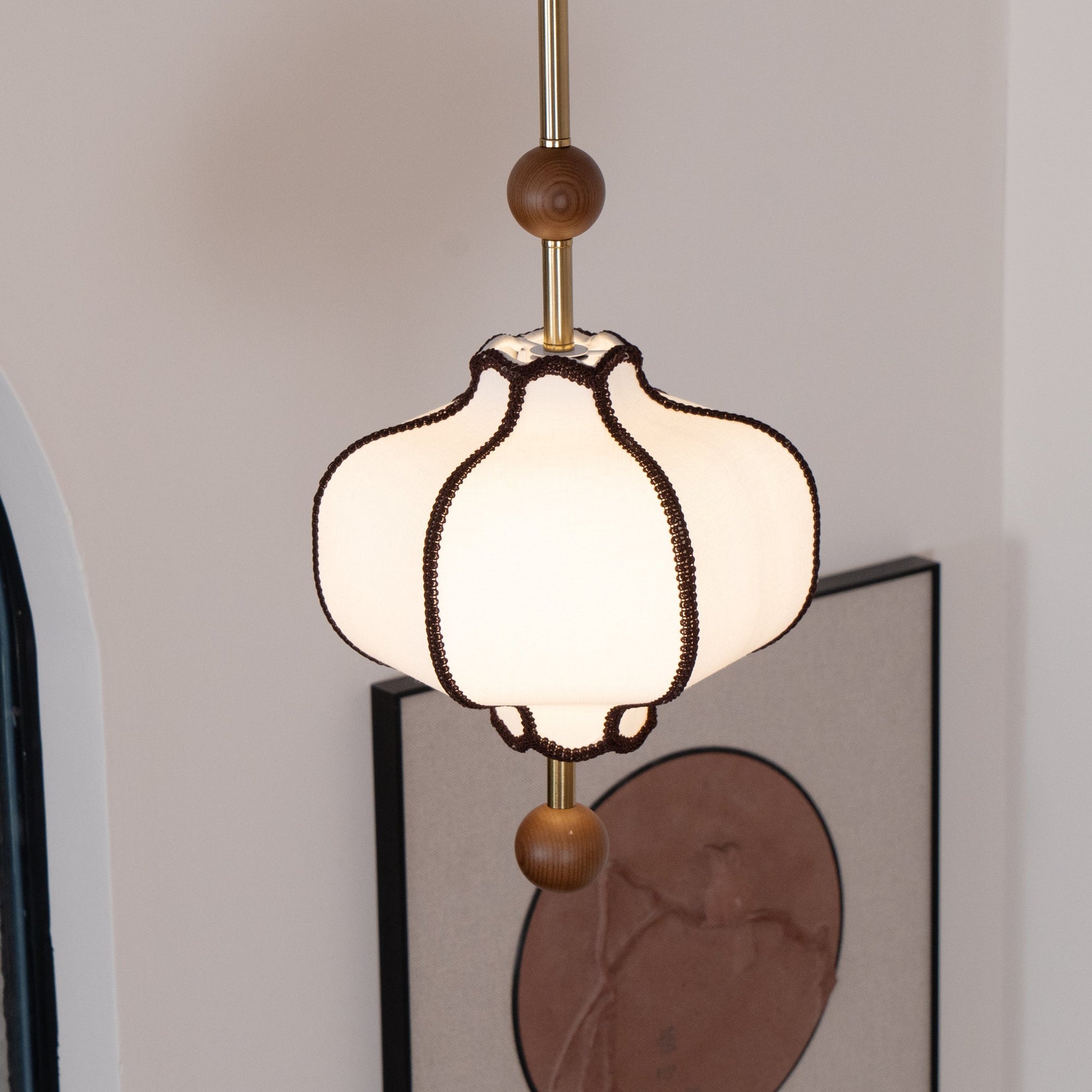 Lantern Fabric Pendant Light | Adjustable Size, Soft Ambient Glow & Ideal for Indoor Spaces