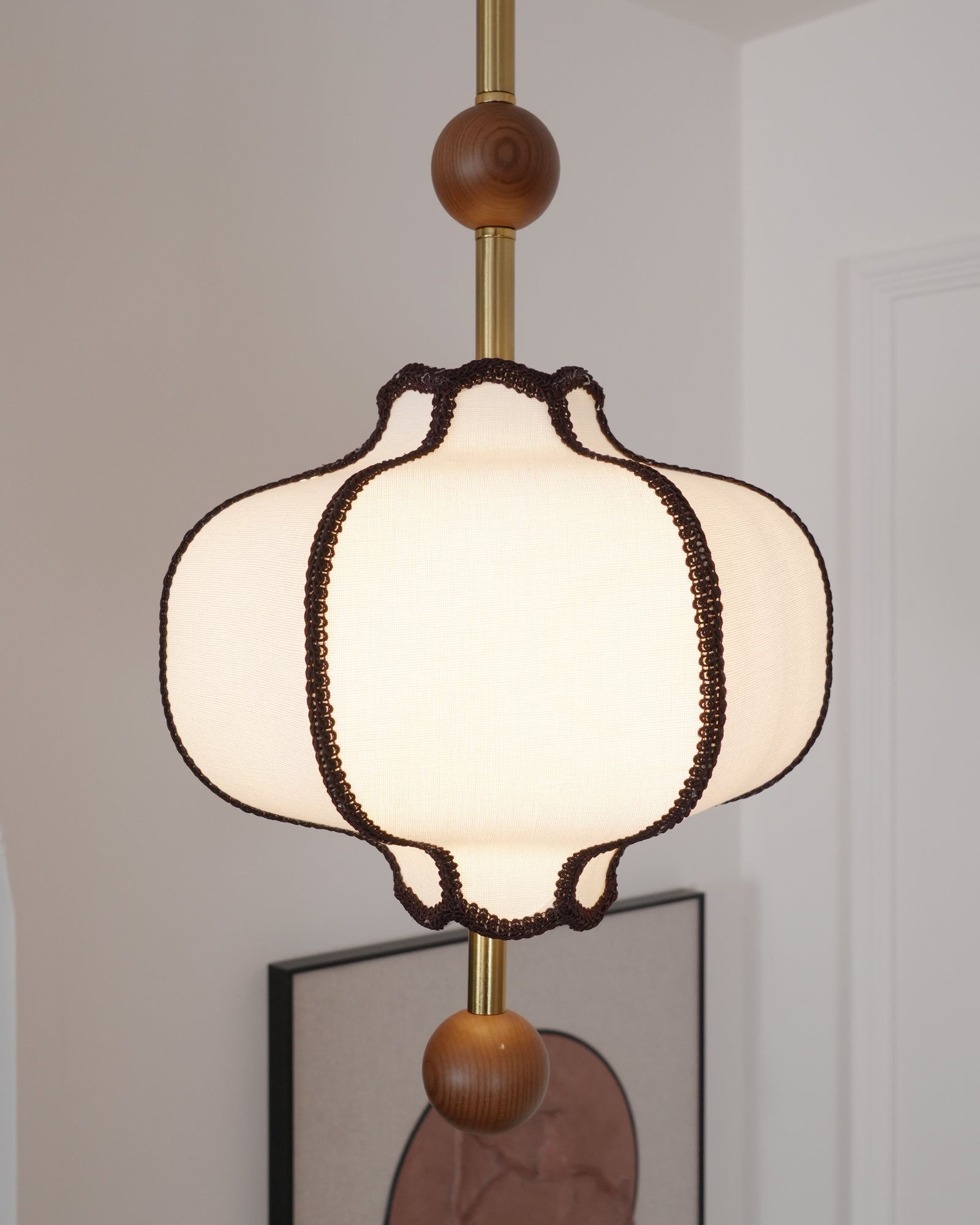 Lantern Fabric Pendant Light | Adjustable Size, Soft Ambient Glow & Ideal for Indoor Spaces