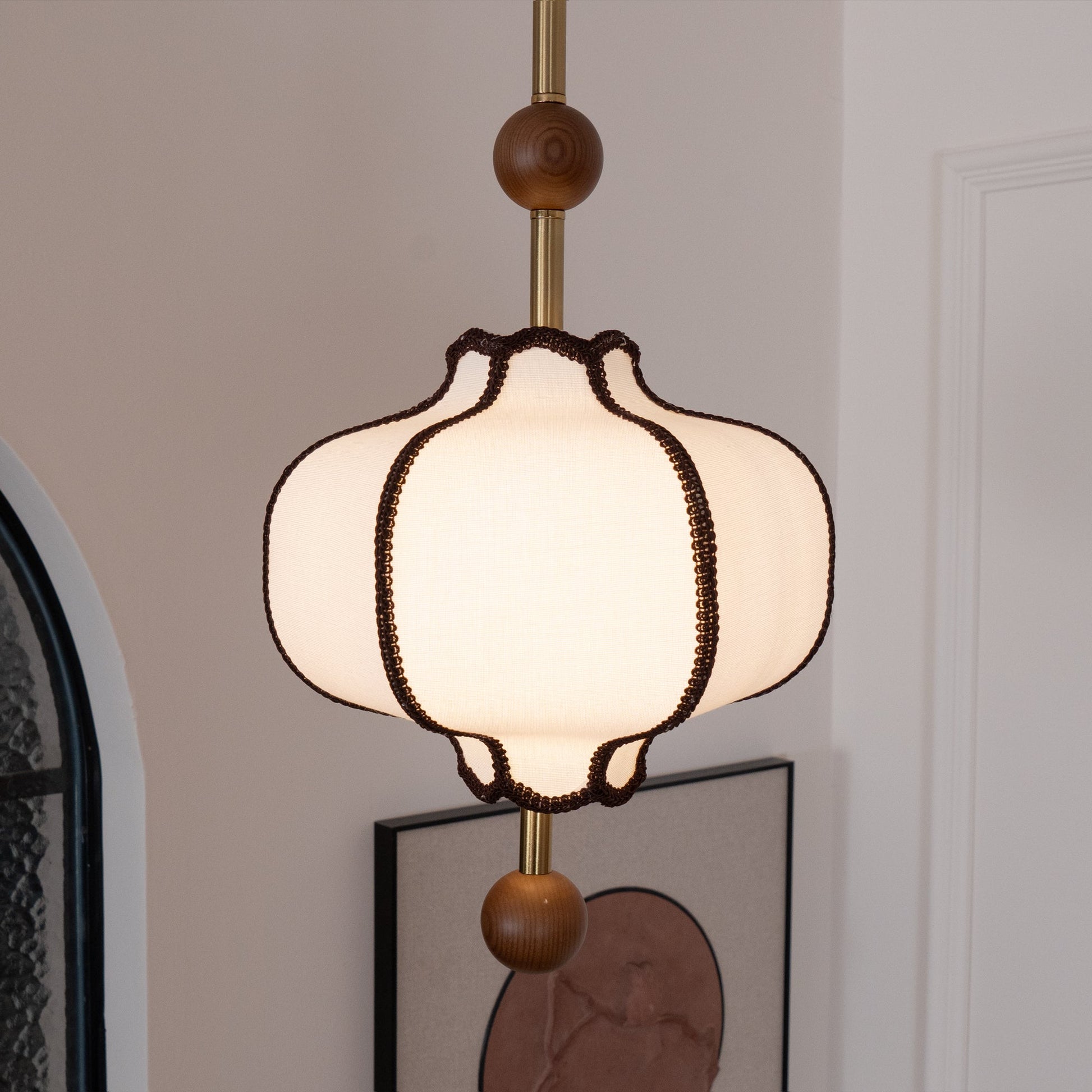 Lantern Fabric Pendant Light | Adjustable Size, Soft Ambient Glow & Ideal for Indoor Spaces