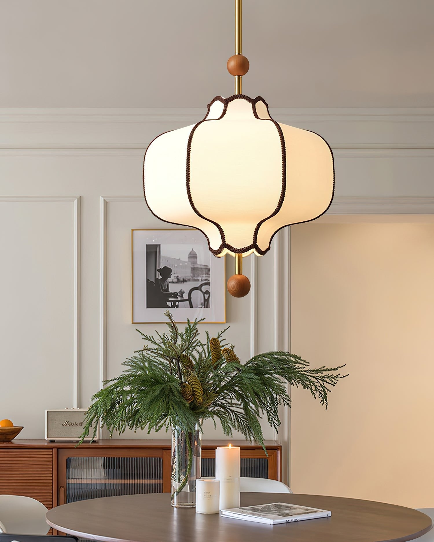 Lantern Fabric Pendant Light | Adjustable Size, Soft Ambient Glow & Ideal for Indoor Spaces