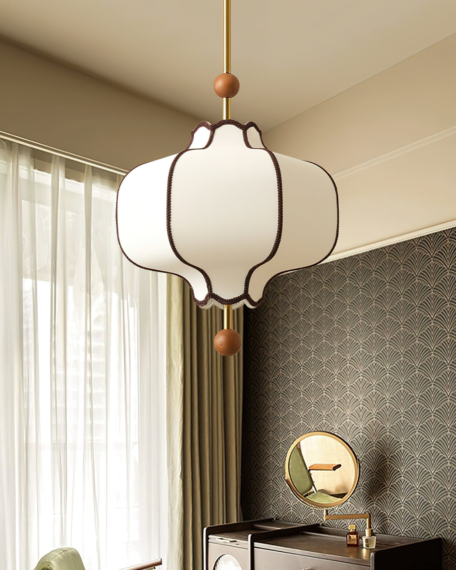 Lantern Fabric Pendant Light | Adjustable Size, Soft Ambient Glow & Ideal for Indoor Spaces