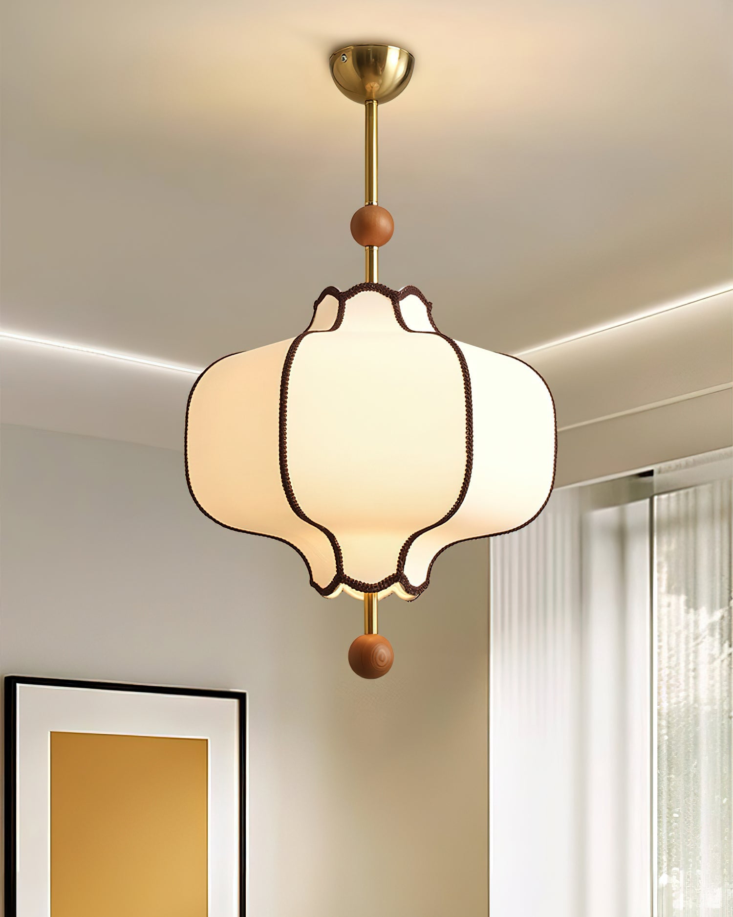 Lantern Fabric Pendant Light | Adjustable Size, Soft Ambient Glow & Ideal for Indoor Spaces