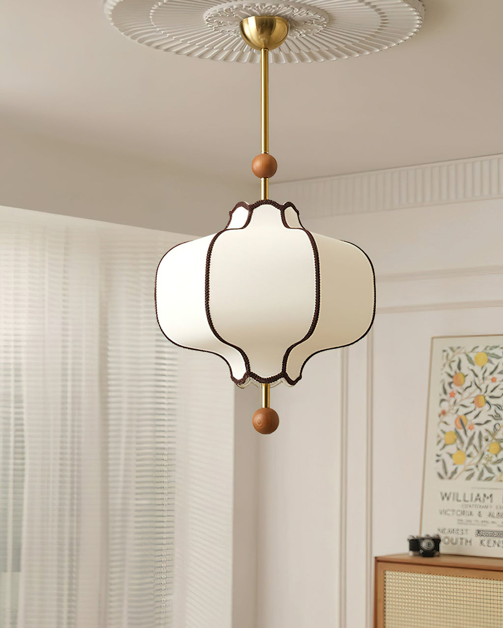 Lantern Fabric Pendant Light | Adjustable Size, Soft Ambient Glow & Ideal for Indoor Spaces