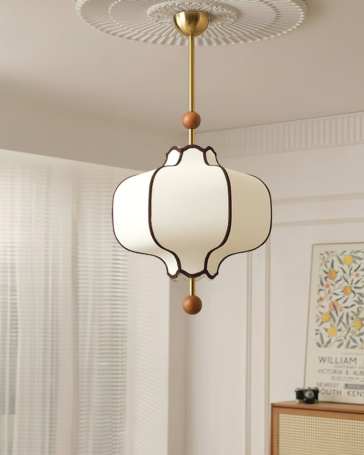 Lantern Fabric Pendant Light | Adjustable Size, Soft Ambient Glow & Ideal for Indoor Spaces