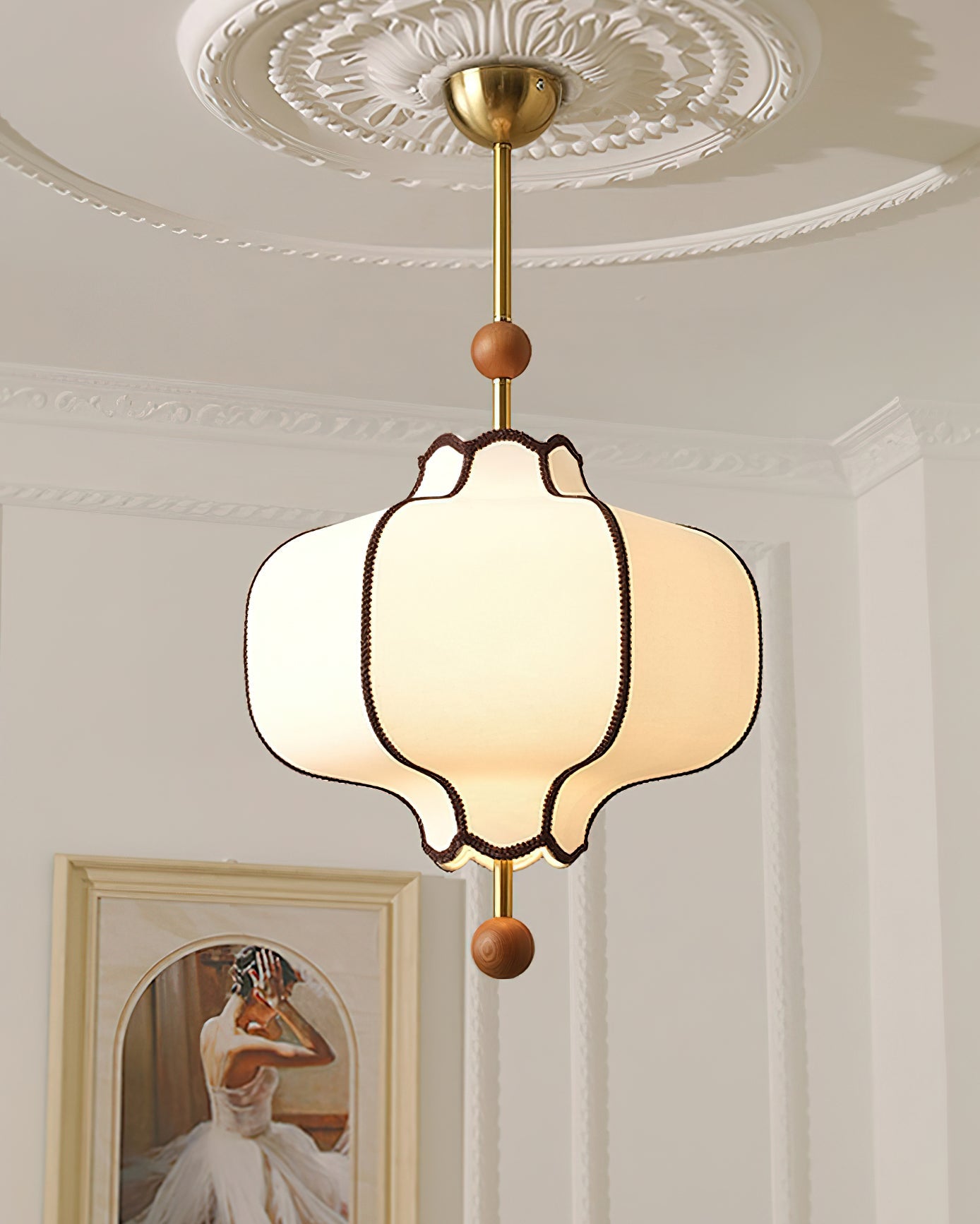 Lantern Fabric Pendant Light | Adjustable Size, Soft Ambient Glow & Ideal for Indoor Spaces