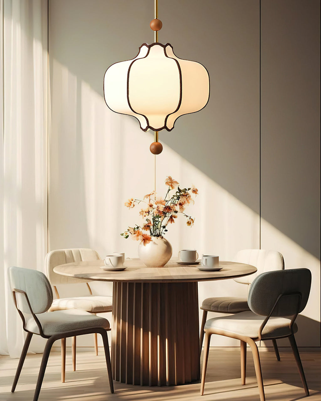 Lantern Fabric Pendant Light | Adjustable Size, Soft Ambient Glow & Ideal for Indoor Spaces