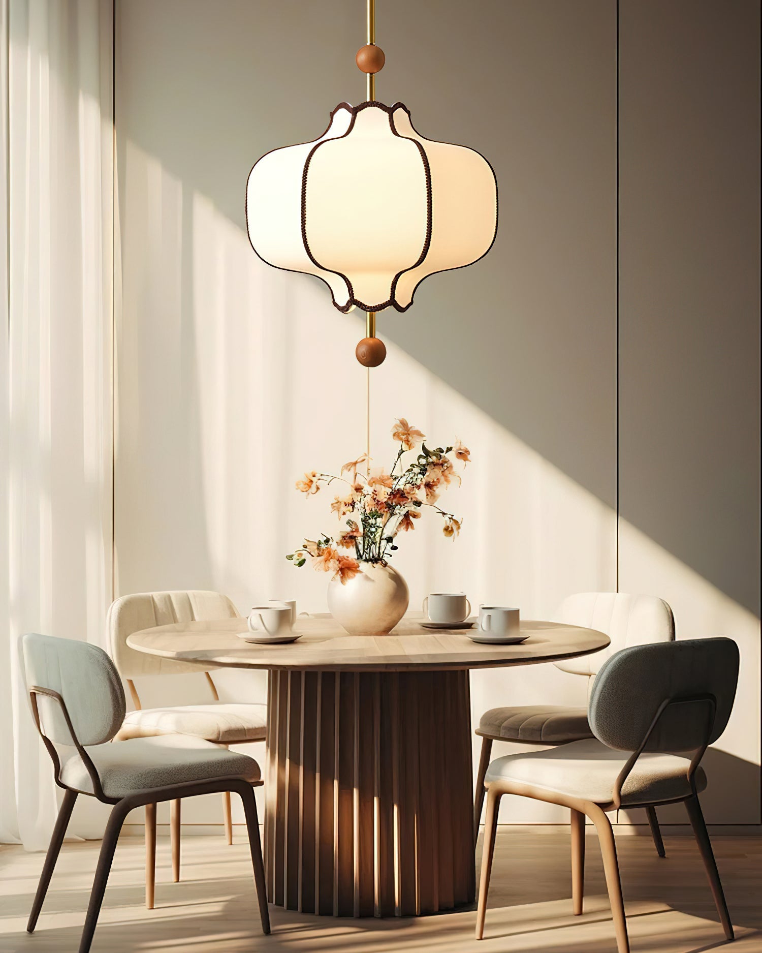 Lantern Fabric Pendant Light | Adjustable Size, Soft Ambient Glow & Ideal for Indoor Spaces