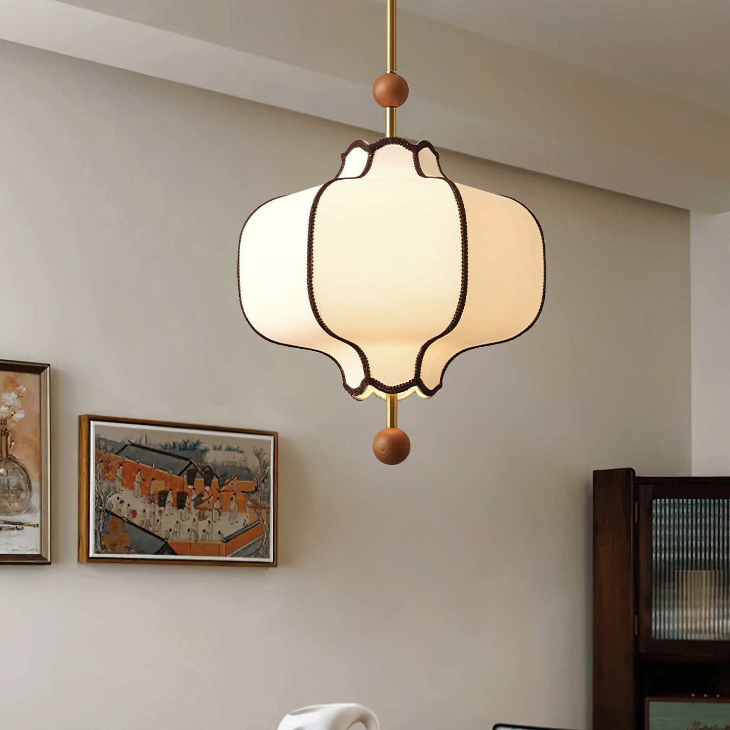 Lantern Fabric Pendant Light | Adjustable Size, Soft Ambient Glow & Ideal for Indoor Spaces