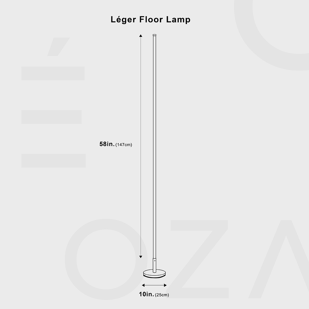 Futuristic Corner Floor Lamp - Tall Black and Silver | Modern Minimalist Metal Design