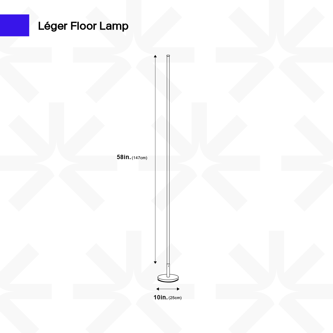LED Floor Lamp with Adjustable Height and Modern Design for Living Room & Bedroom Lighting