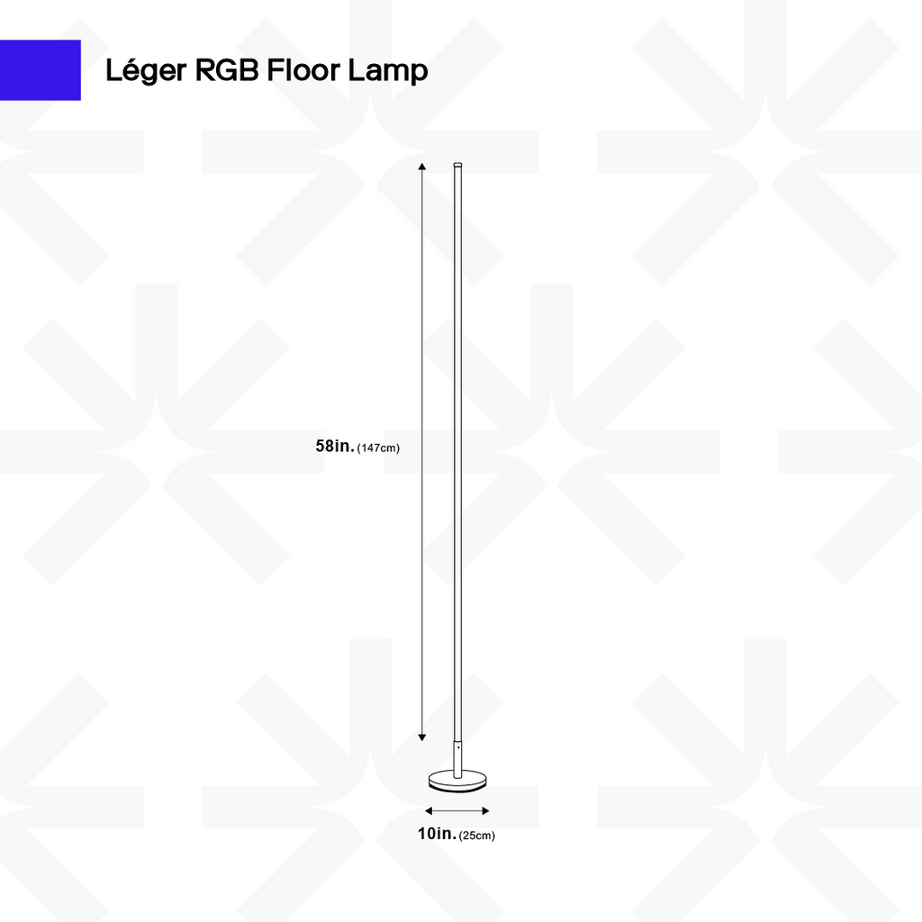 RGB Floor Lamp with Adjustable Brightness and Color Modes for Living Room & Bedroom Lighting