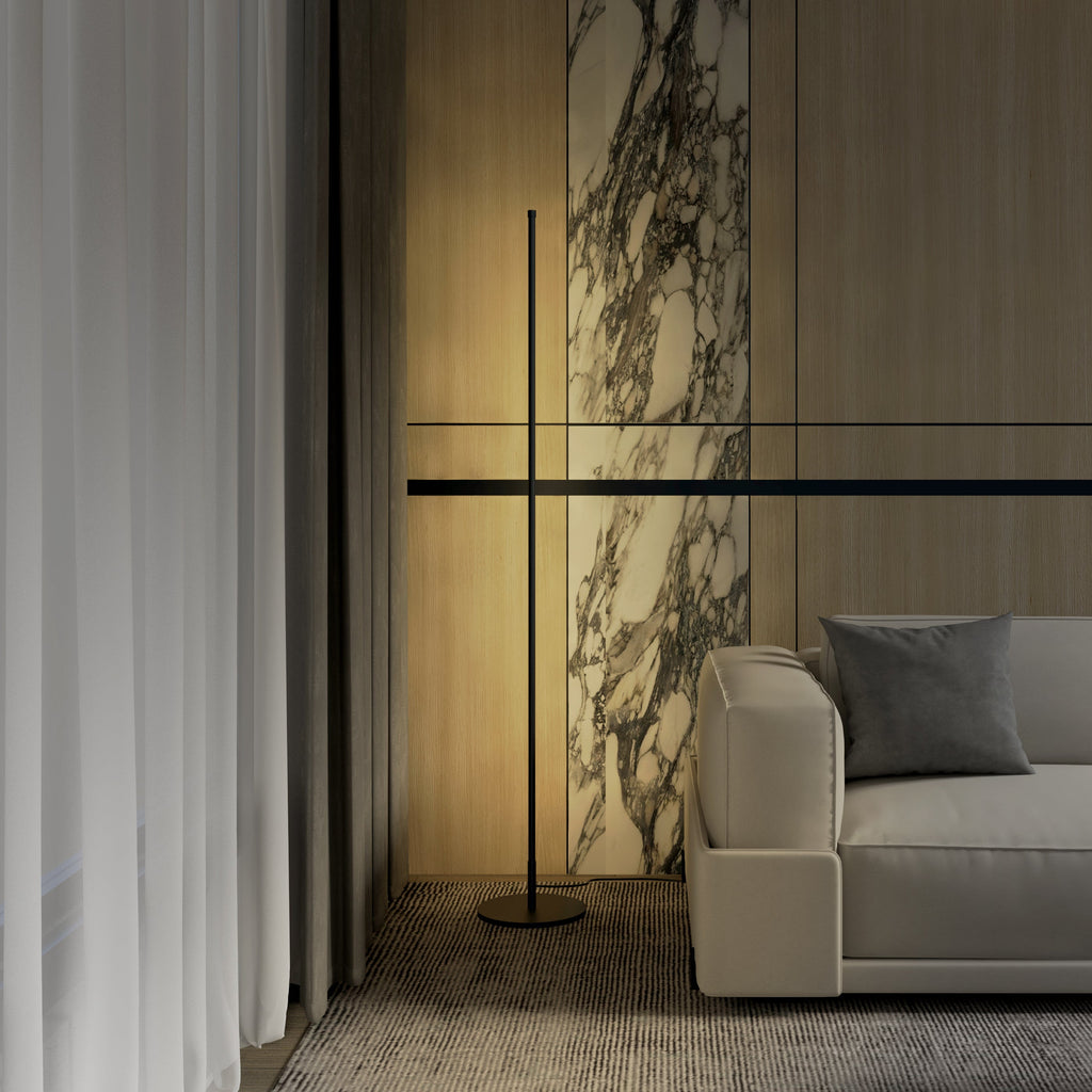 LED Floor Lamp with Adjustable Height and Modern Design for Living Room & Bedroom Lighting