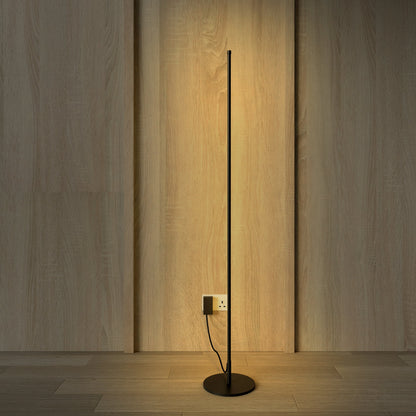 Futuristic Corner Floor Lamp - Tall Black and Silver | Modern Minimalist Metal Design