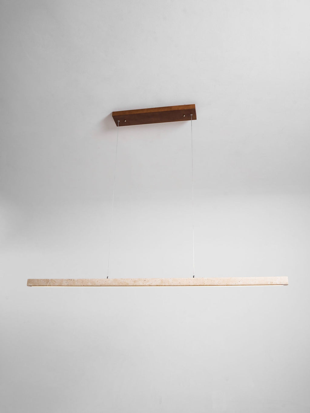 Linear Travertine Pendant Lamp | Dimmable, Adjustable Height & Ideal for Modern Kitchens and Workspaces