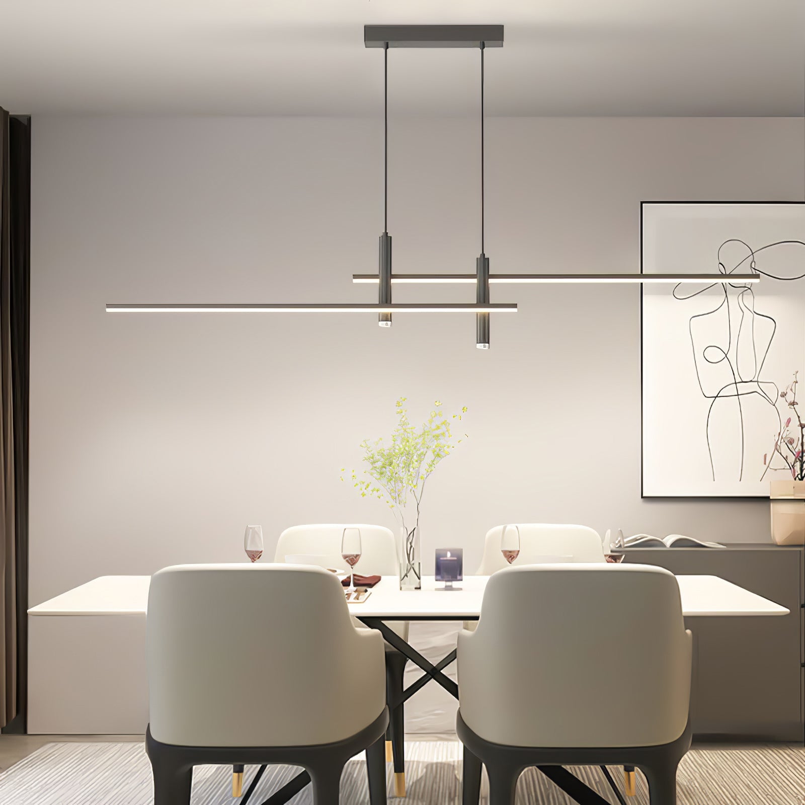 Minimalist LED Pendant Light | Dimmable, Adjustable Height & Ideal for Indoor Spaces