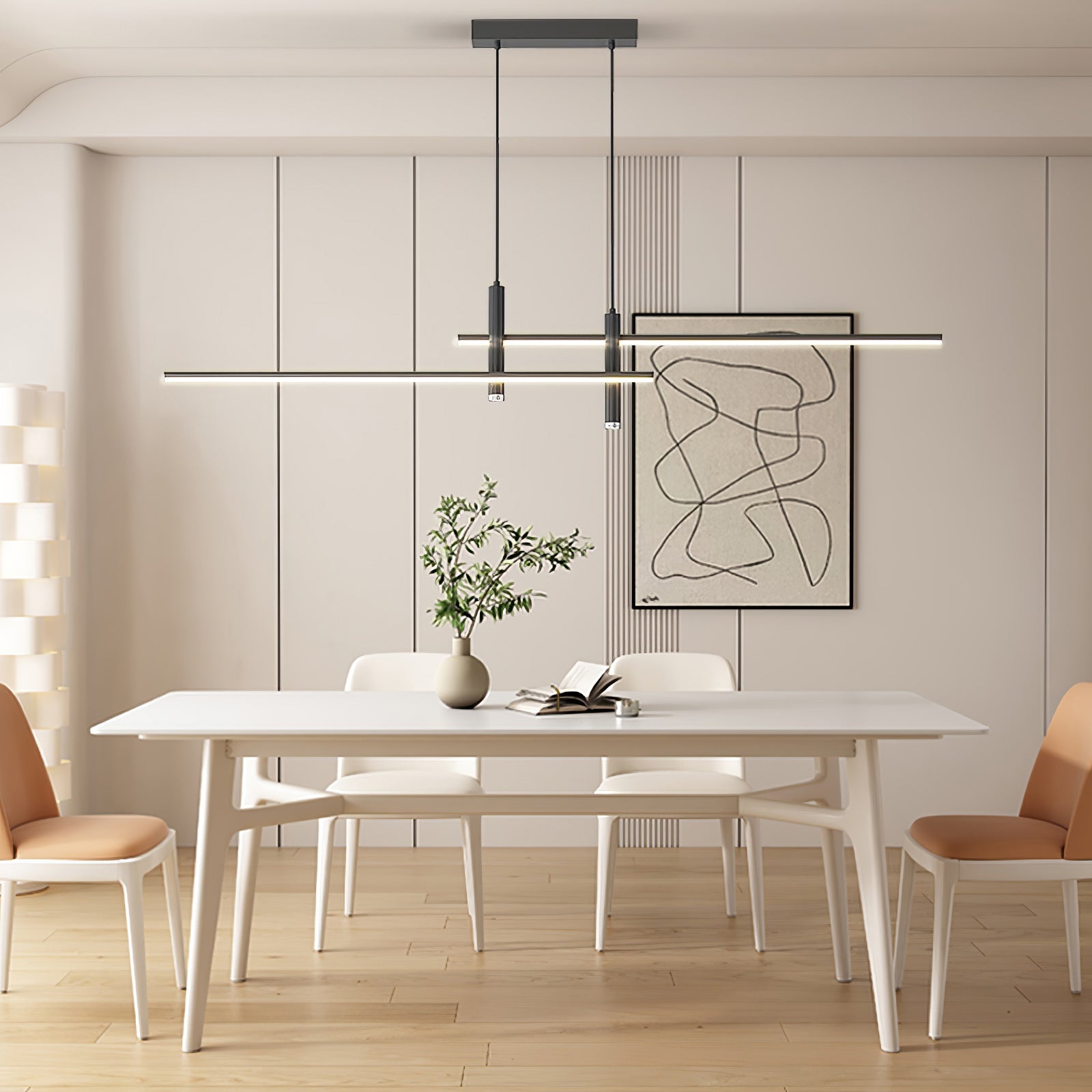 Minimalist LED Pendant Light | Dimmable, Adjustable Height & Ideal for Indoor Spaces