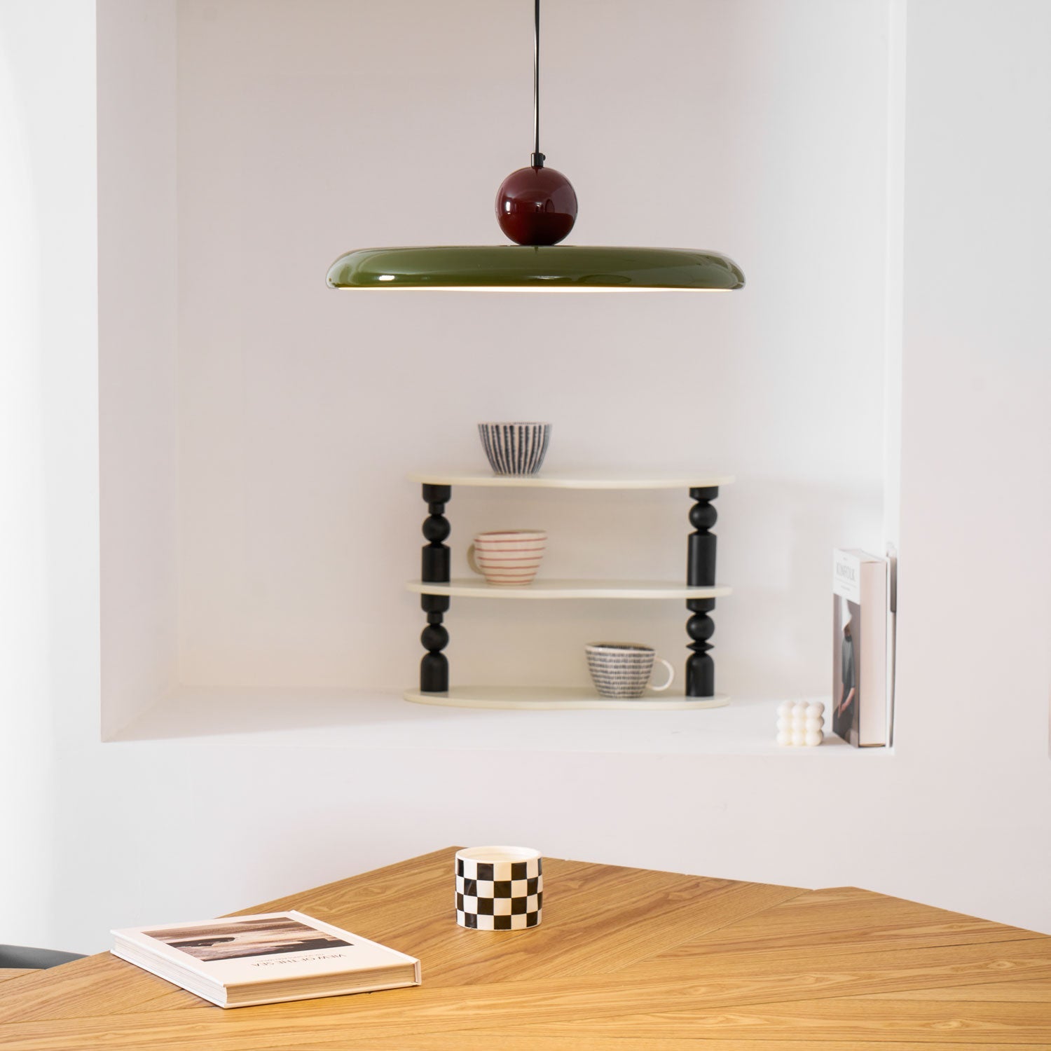 Lola Pendant Swag Light | Warm & Cool LED Options, Minimalist Design for Indoor Home Illumination