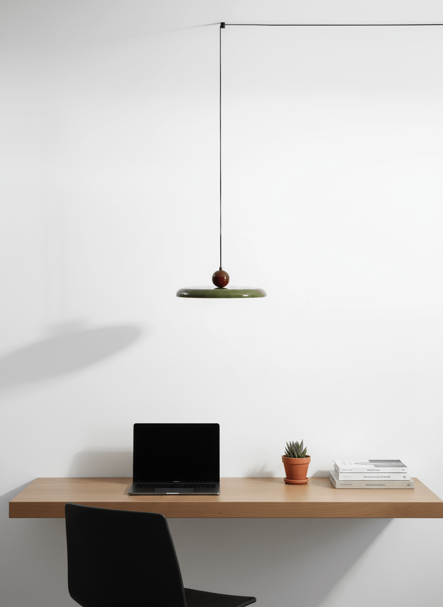 Lola Pendant Swag Light | Warm & Cool LED Options, Minimalist Design for Indoor Home Illumination