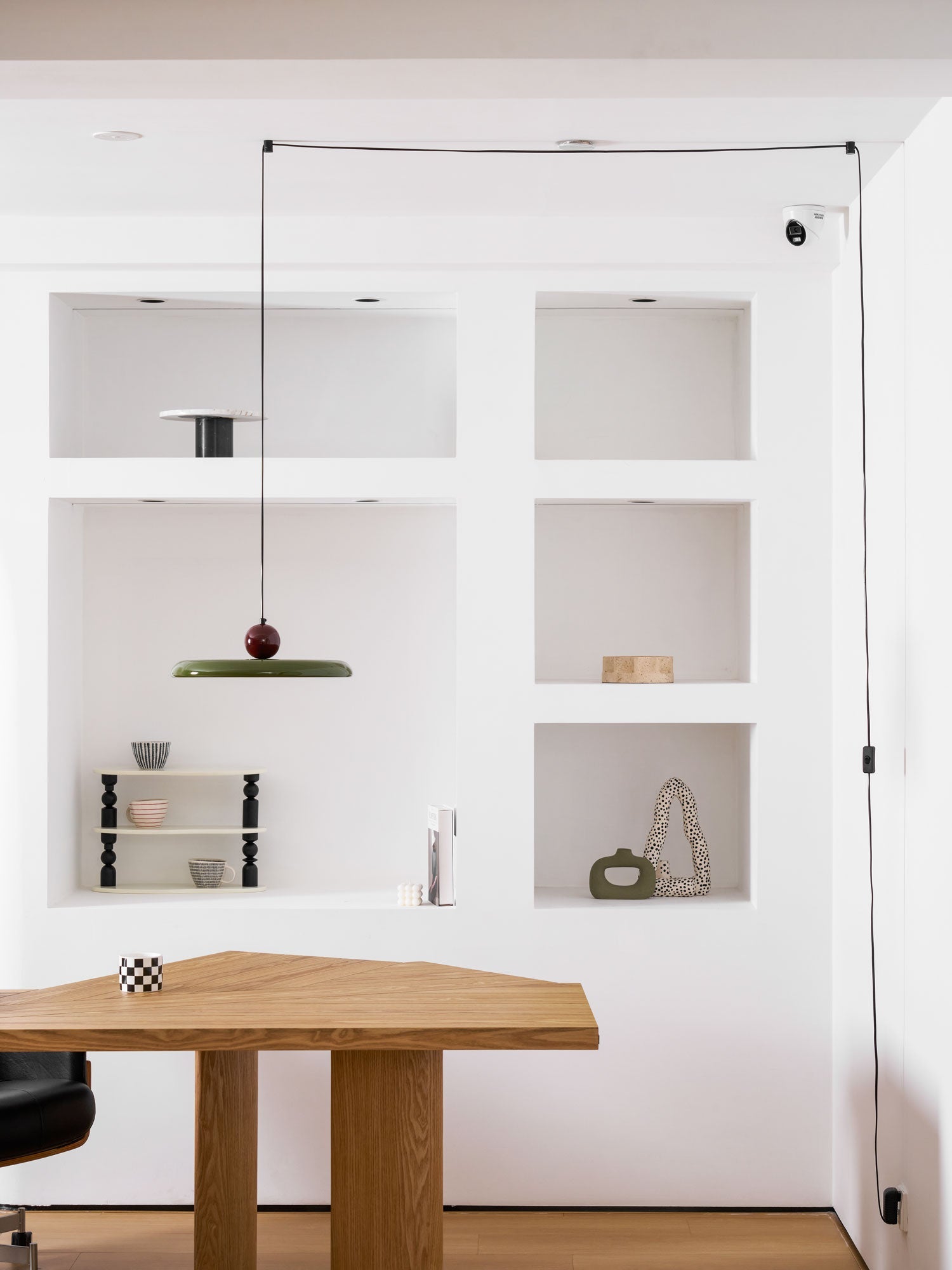 Lola Pendant Swag Light | Warm & Cool LED Options, Minimalist Design for Indoor Home Illumination