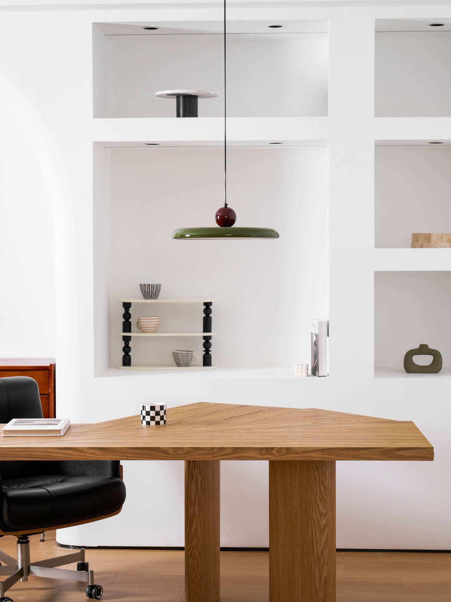 Lola Pendant Swag Light | Warm & Cool LED Options, Minimalist Design for Indoor Home Illumination