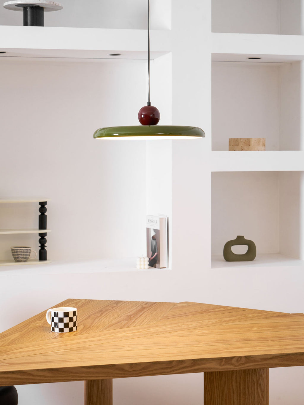 Lola Pendant Swag Light | Warm & Cool LED Options, Minimalist Design for Indoor Home Illumination