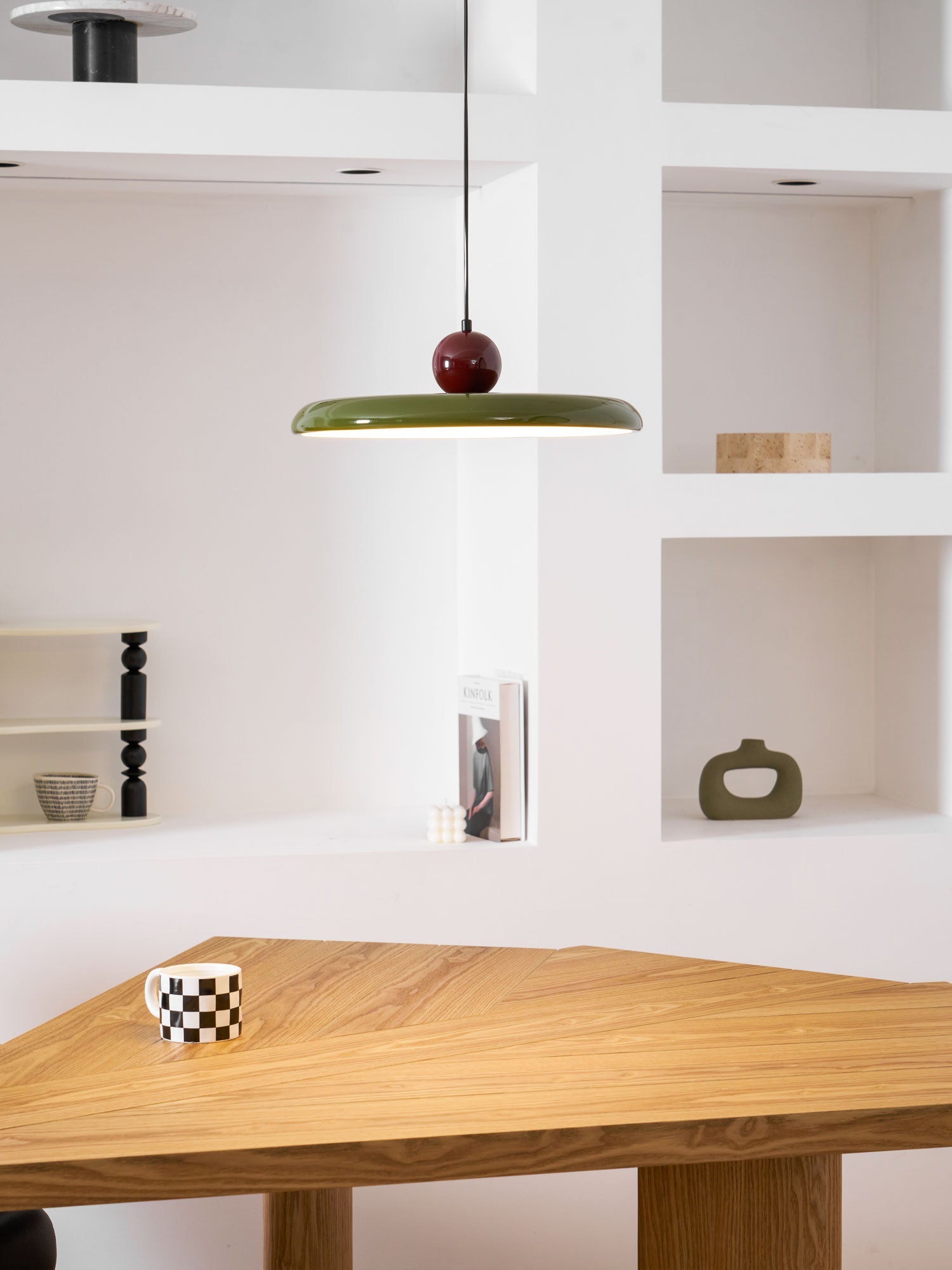 Lola Pendant Swag Light | Warm & Cool LED Options, Minimalist Design for Indoor Home Illumination