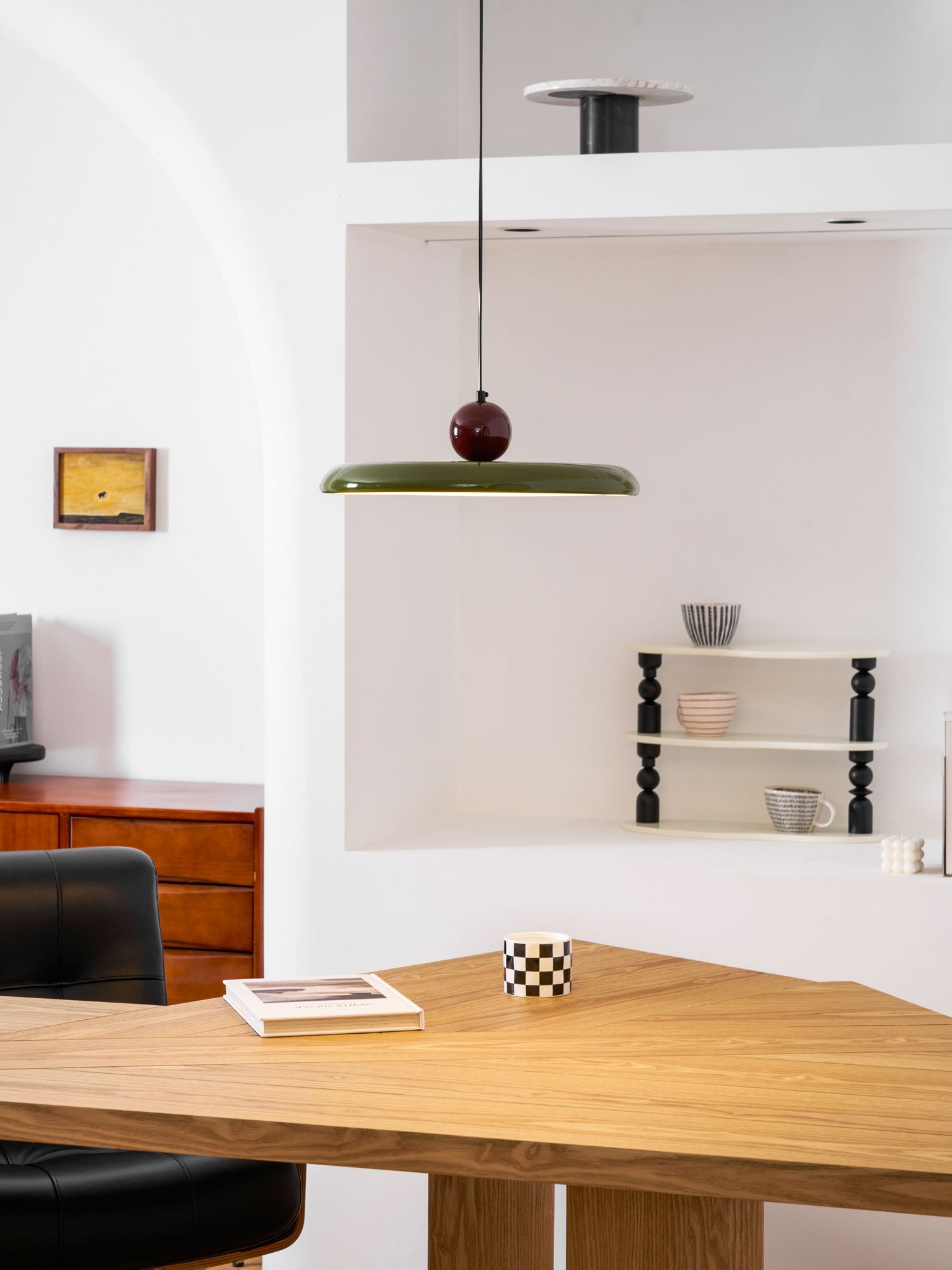 Lola Pendant Swag Light | Warm & Cool LED Options, Minimalist Design for Indoor Home Illumination